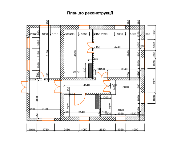 План дома до реконструкции - Киев, Днепровский район